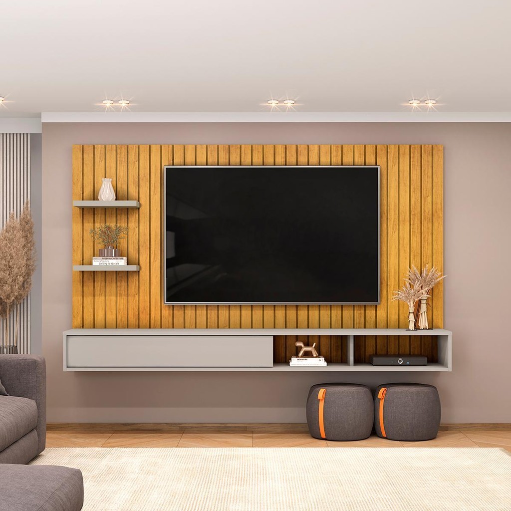 Painel para TV até 60 polegadas 1 Porta DJ Móveis Friz Cedro Bali - Home & Living