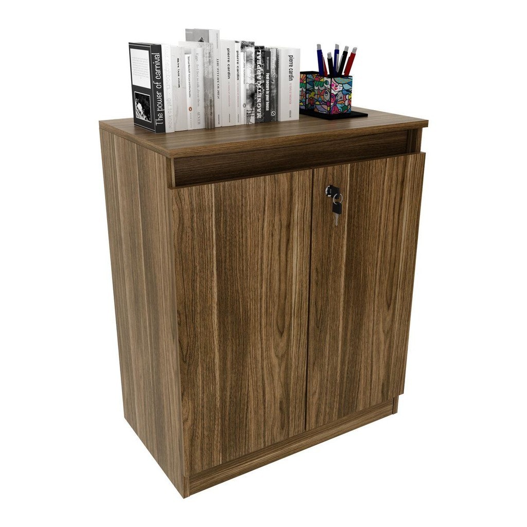 Balcão Escritório com Chave Multimóveis CR25046 Nogal em Oferta na Shopee