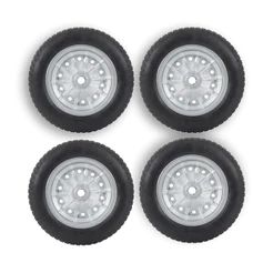 Kit 4 Pneu Completo para Carrinho de Mão e Carga 3.25 Aro 8