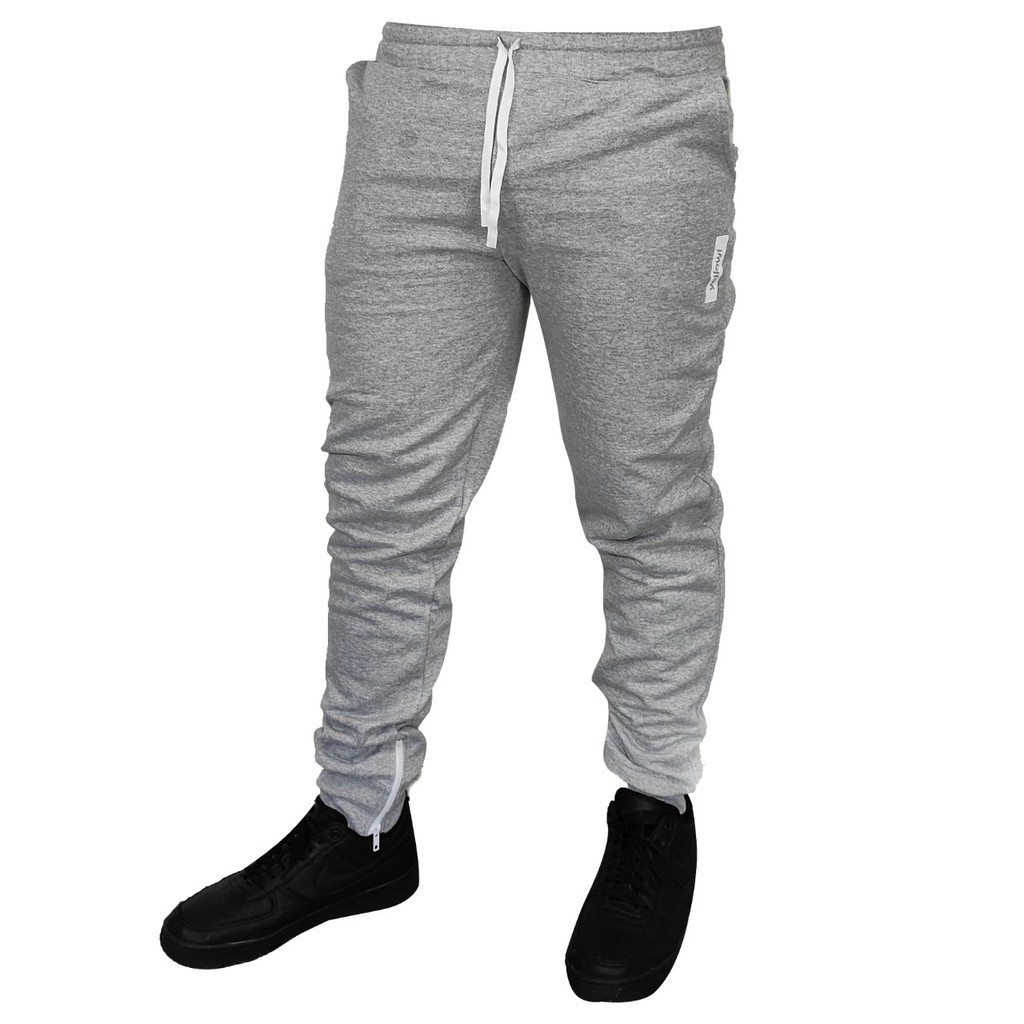 Calça Moletom Adulto Cinza Claro M