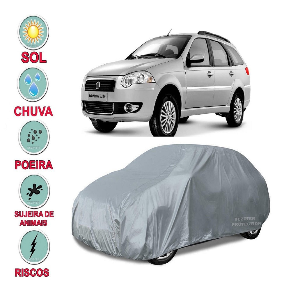 Capa cobrir carro Palio Weekend 100% Impermeável Proteção Total Bezzter