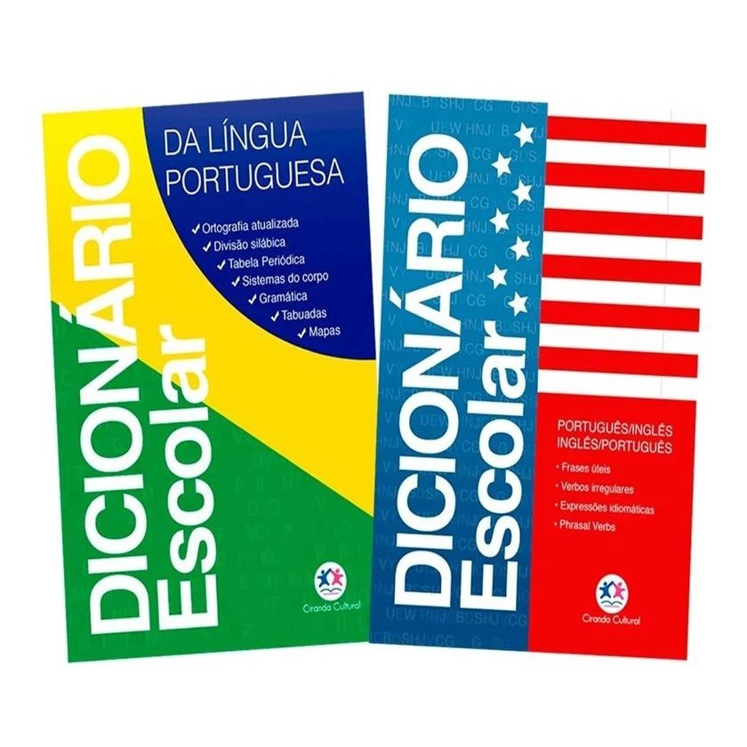 Kit Dicionário escolar Português / Inglês em Oferta na Shopee