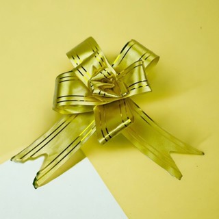 100 LAÇOS FACIL P/ PRESENTE OURO  47 CM 30MM  (Ex) em Oferta na Shopee