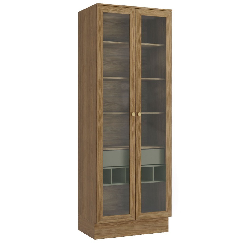 Cristaleira Botanic 80 Cm 2 Portas 1 Gaveta em Oferta na Shopee