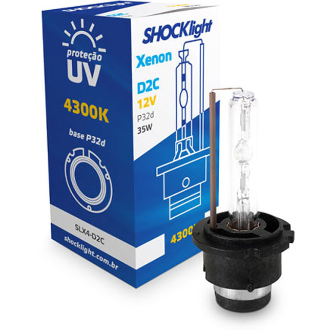 Lâmpada Shocklight Xenon D2c 4300k 35w 12v Luz Amarela em Oferta na Shopee