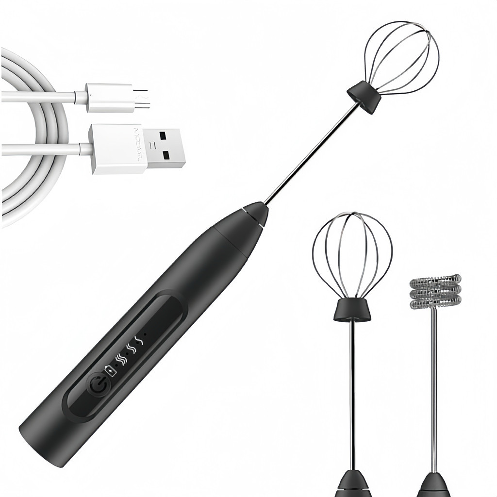 Batedor Misturador Mixer Elétrico para Bebidas Leite Café Clara de Ovos 2 EM 1