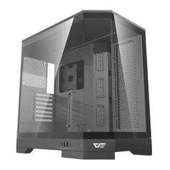 GABINETE GAMER AIGO DARKFLASH DQX90, RGB, MID-TOWER, LATERAL DE VIDRO, COM 4 FANS PRETO DQX90-FAN-BK