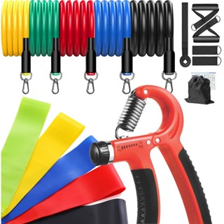 Kit Treino Casa Elásticos Extensor Miniband HandGrip Exercício Fitness Portátil Premium PivaStore em Oferta na Shopee