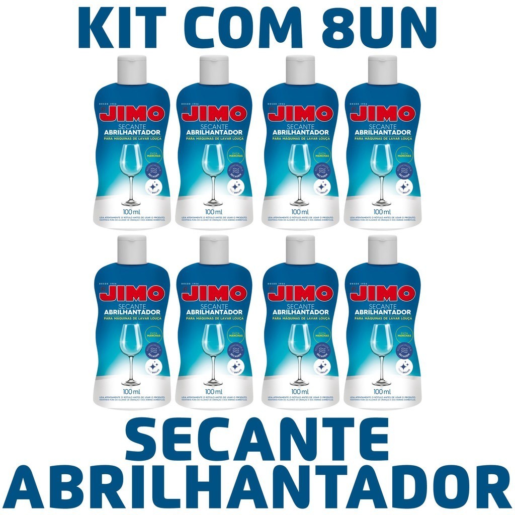 KIT 8 Jimo Secante Abrilhantador 100ml