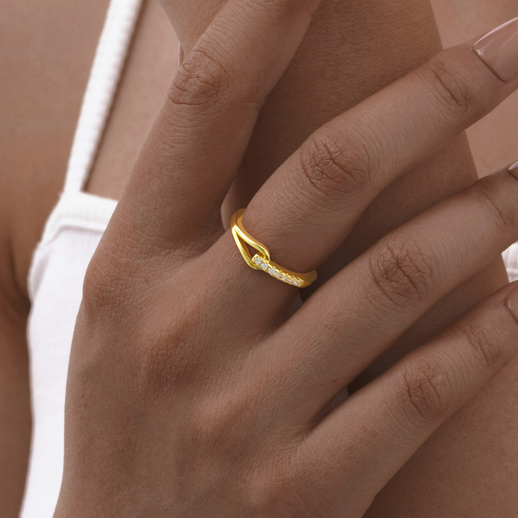 Anel Aberto Cúbico De Zircônia Vnox Para Mulheres, De Casamento Oco CZ Não Manchado, Presente De Joias Da Moda · foto 2