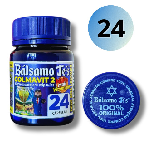 KIT 24 Potes Bálsamo Jé's Colmavit Premium Original Americana 24 Cápsulas 100% Natural