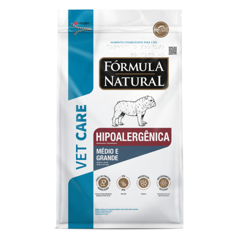 Ração Fórmula Natural Vet Care Hipoalergênica para Cães de Porte Médio e Grande 10,1 kg em Oferta na Shopee
