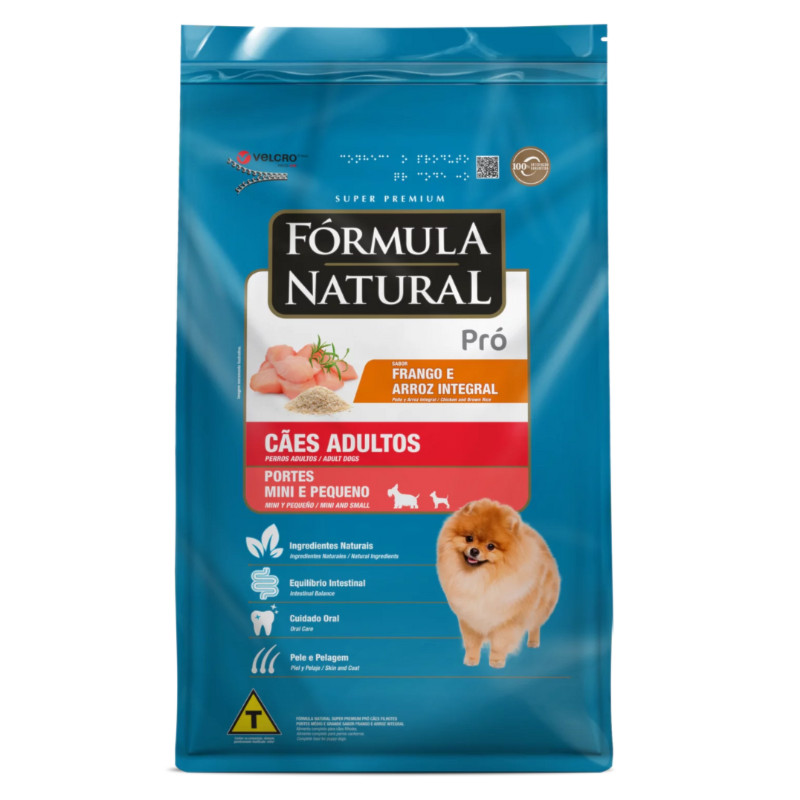 Ração Formula Natural Pró Cães Adultos Porte Mini e Pequeno 1kg Sabor Frango e Arroz Integral em Oferta na Shopee