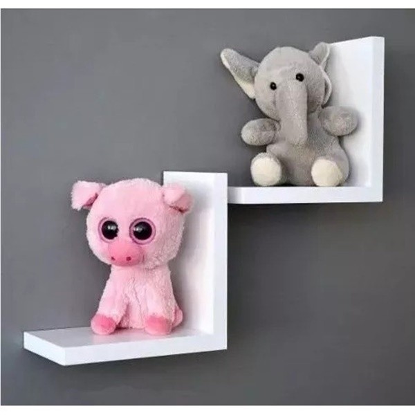Nicho em L Mdf Nicho Decoração COR ROSA MILKSHAKE