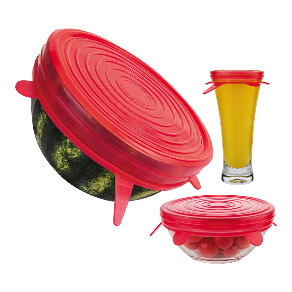 Conjunto De Tampas Redonda Em Silicone 6 Peças Pratico Euro