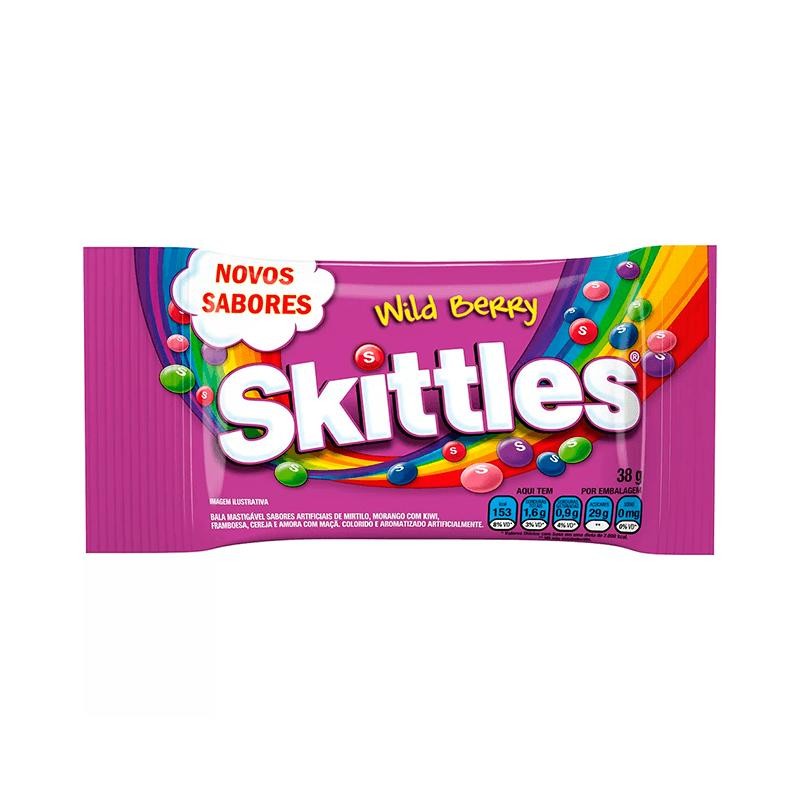 Balas Mastigáveis Skittles Wild Berry 38g em Oferta na Shopee