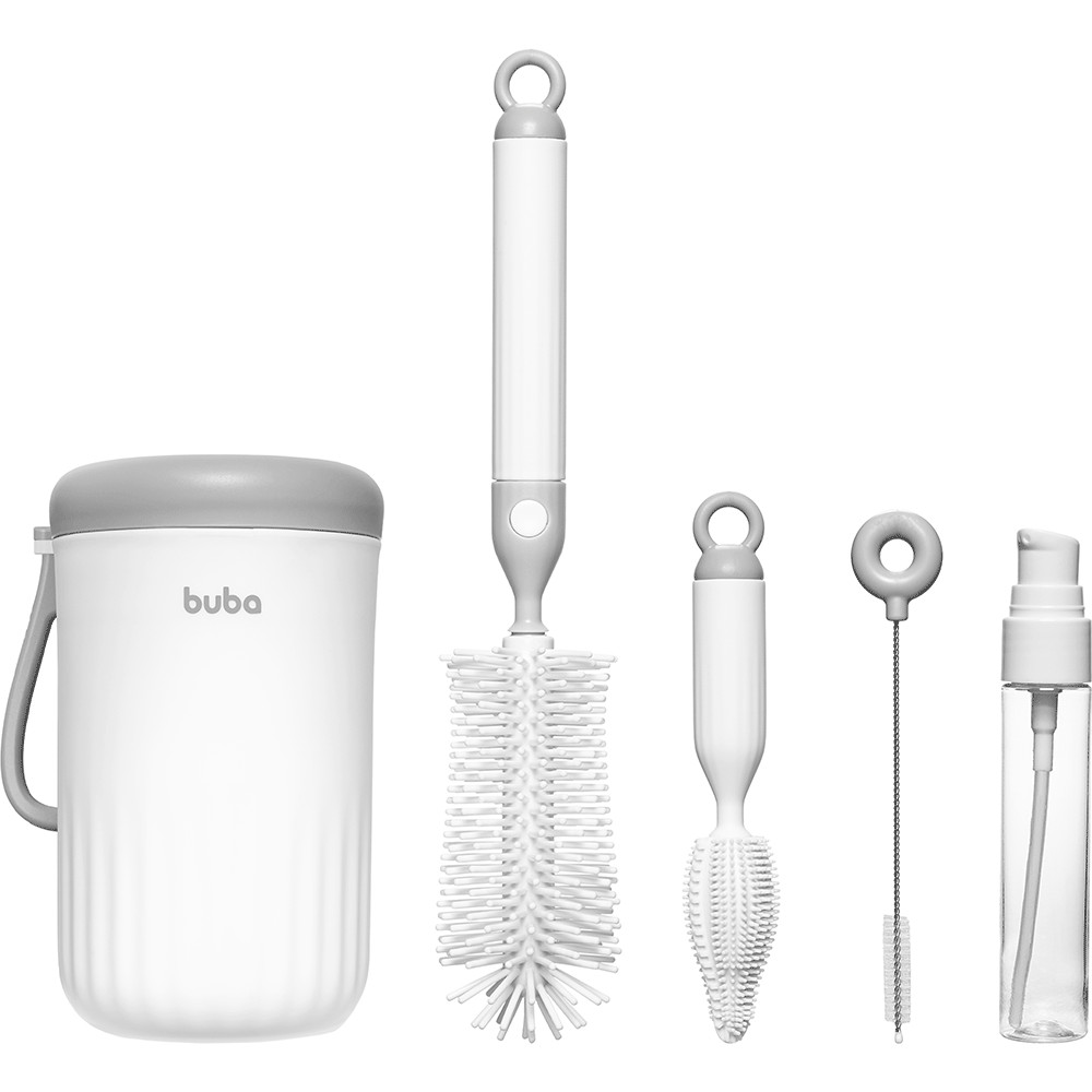 Kit Portátil Estojo Para Limpeza De Mamadeira Bicos 5 Peças Buba