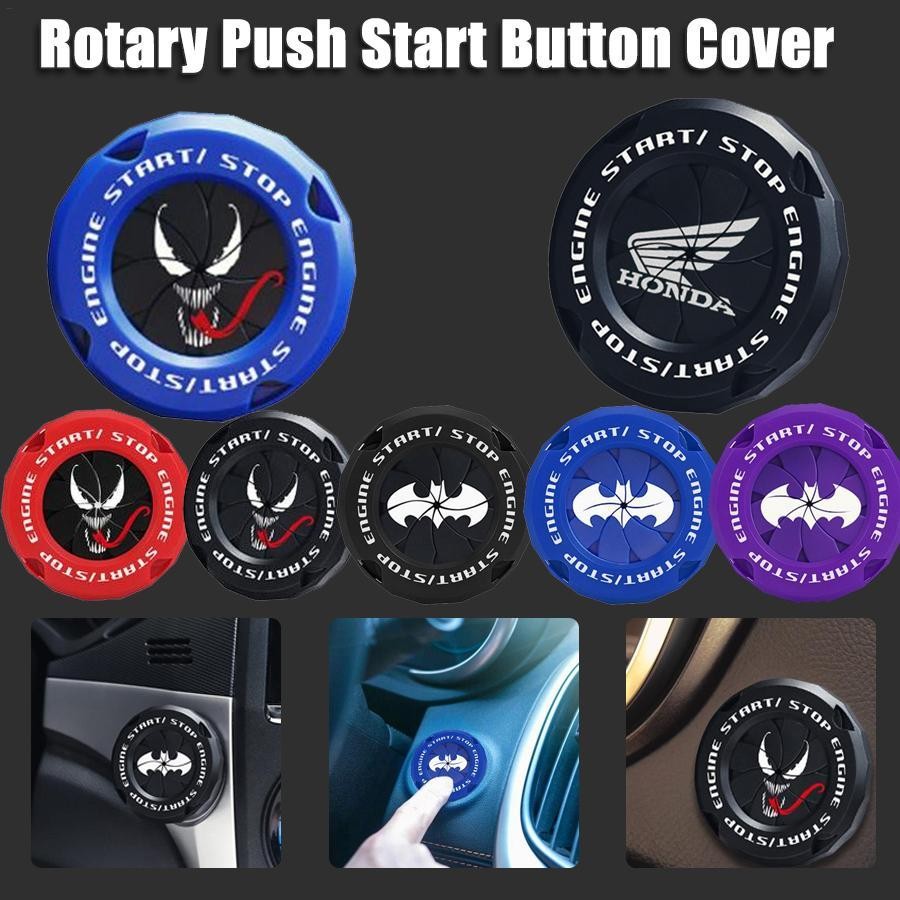 Carro Moto Motor Start Stop Botão Capa Interruptor De Ignição Lâmina-Tipo Tampa De Proteção Rotativa Decoração Interior 