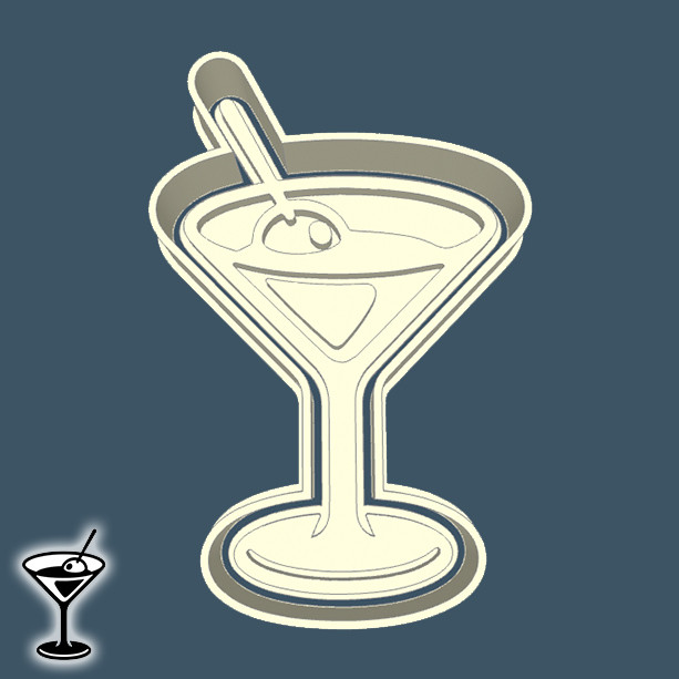 Cortador de Biscoito DE COMIDA E BEBIDA - COQUETEL MARTINI