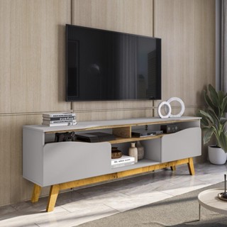 Rack Ilhabela TV 75 Polegadas com 2 Porta Pés Madeira Maciça em Oferta na Shopee