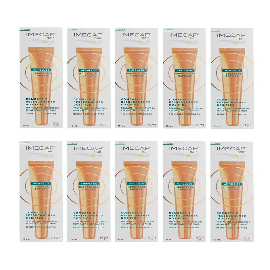 10Un Imecap Hair Max Ampola De Hidratação Capilar De 15ml Cd