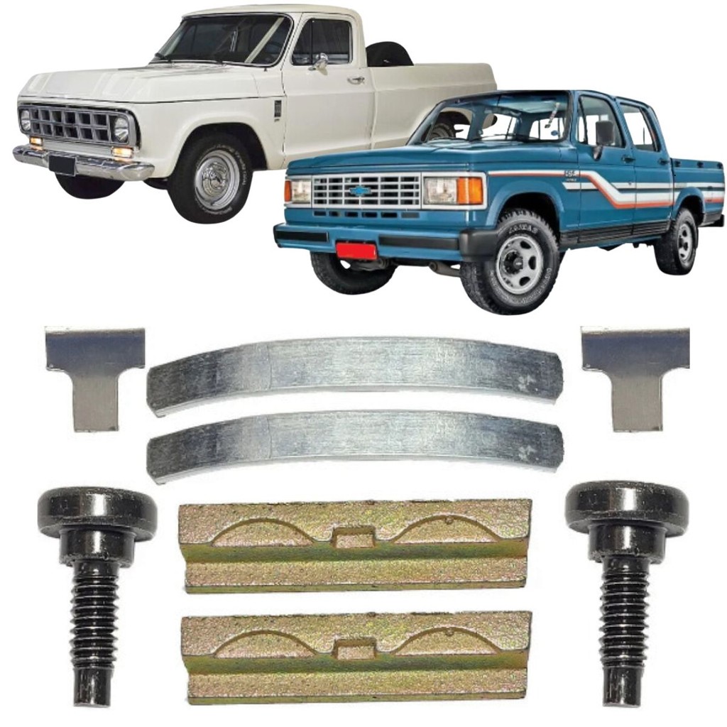 KIT TRAVA MOLA ALINHADOR DA PASTILHA FREIO DIANTEIRO GM A10 A20 C14 C20 D14 D10 D20 (2 LD - STANDER - PINÇA 1 PISTÃO)