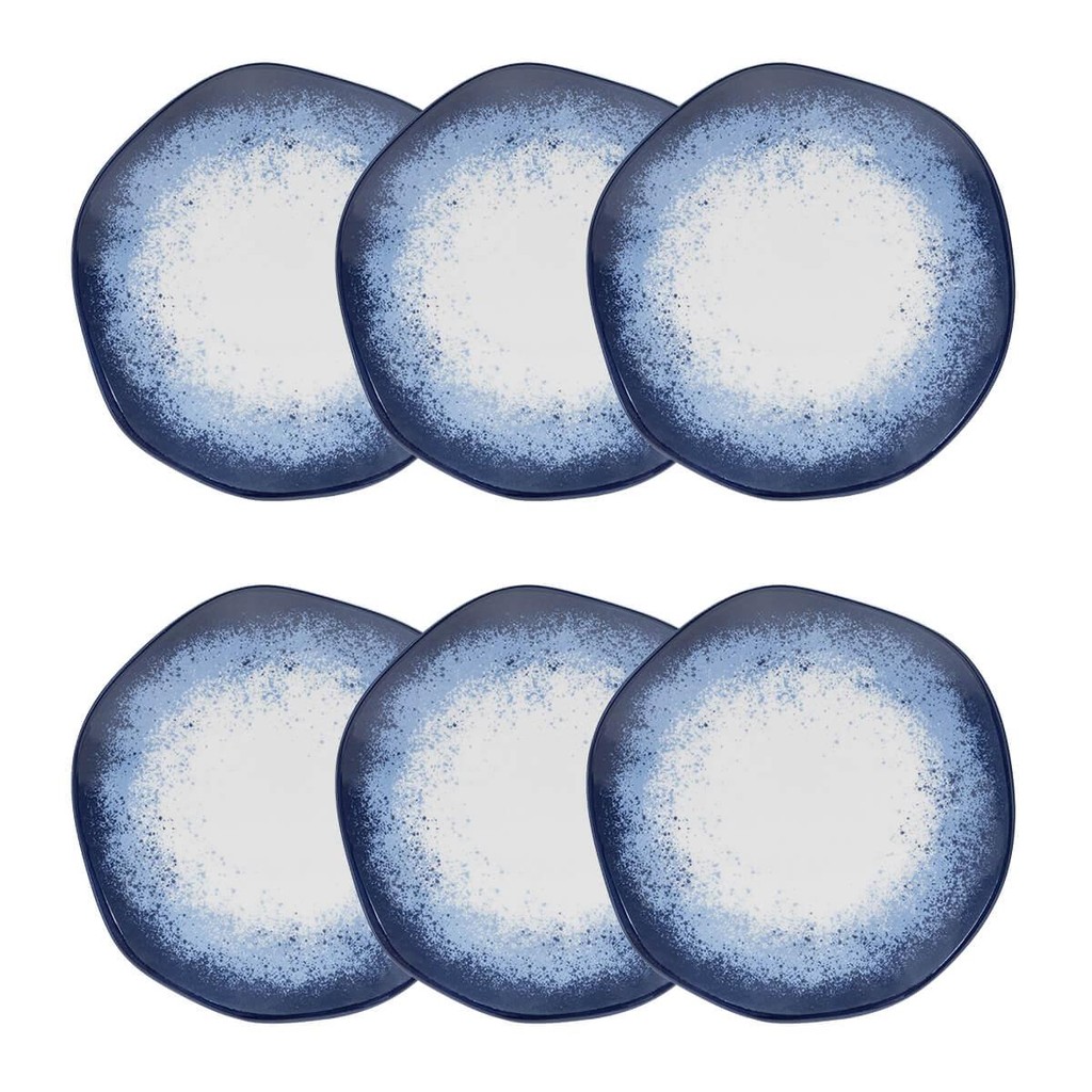 Jogo de 6 Pratos Fundos 22,5cm Oxford Ryo Galápagos