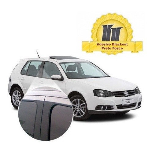Adesivo Blackout Coluna Porta Preto Fosco Poroso Novo Golf em Oferta na Shopee