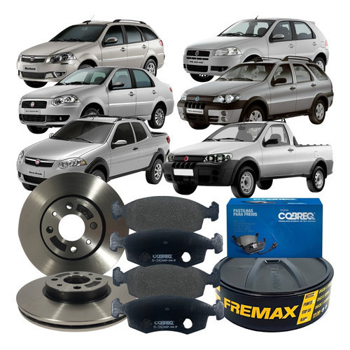 Jogo Disco Ventilado Pastilha Freio Palio Strada Doblo Idea em Oferta na Shopee