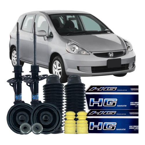 Kit Amortecedor Batente Dianteiro Fit 2003 Á 2008