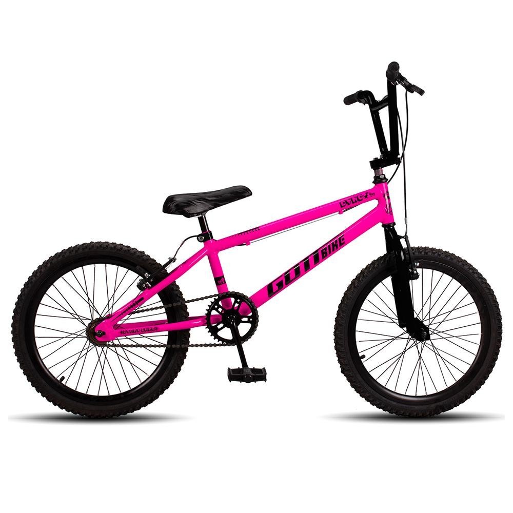 Bicicleta Infantil Aro 20 Bmx Freio V-Brake Rosa e Preto Gottbike em Oferta na Shopee