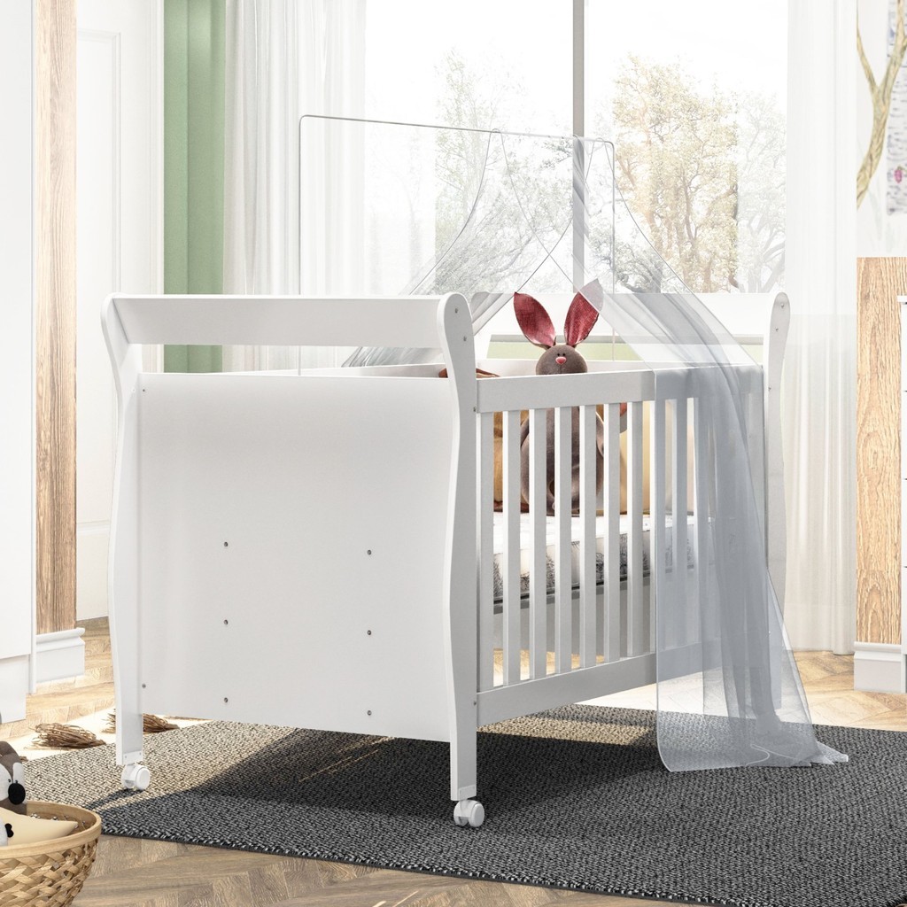Berço Mini Cama 100% MDF Slim Branco em Oferta na Shopee