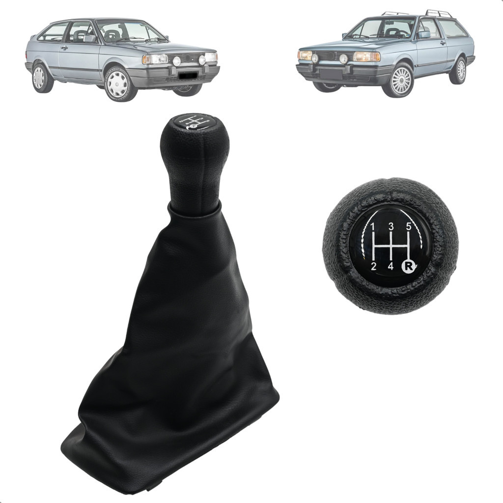 Kit Coifa e Manopla Voyage Gol Parati 1981 Até 1994 Base Longa Preta