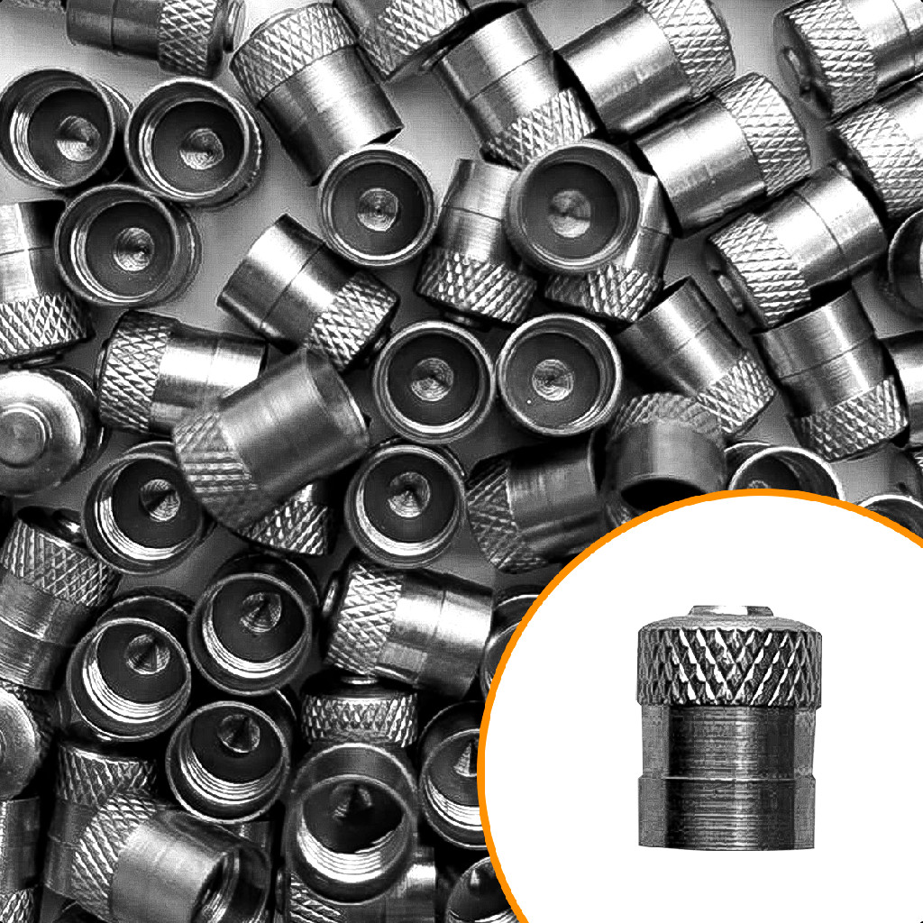 Kit 25 Tampa de Válvula para Bico Pneu Carro Moto Metal Metálico Cromado
