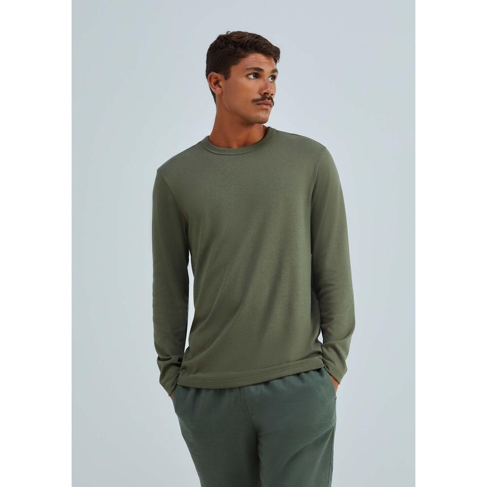 Camiseta Masculina Manga Longa Em Algodão Peruano Hering - Men Clothes