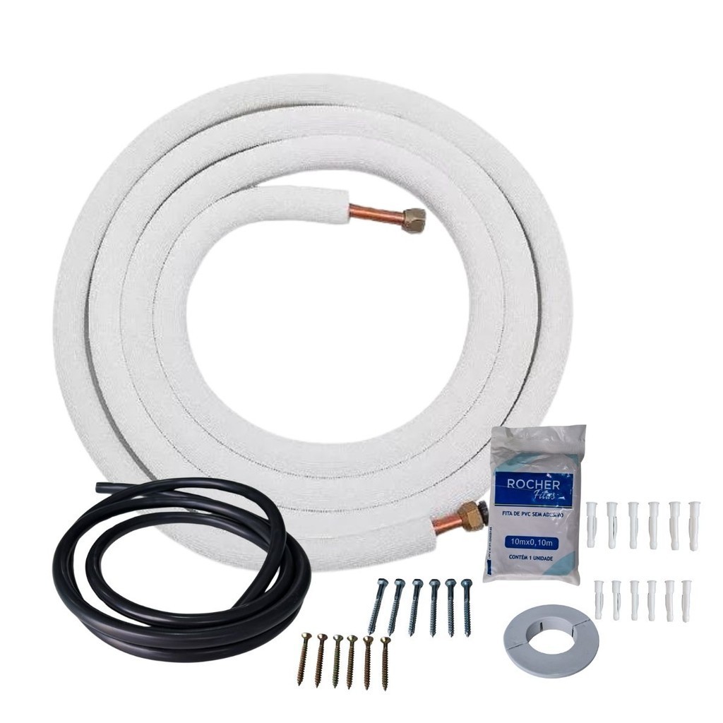Kit Instalação Ar Condicionado Split 3/8 Sem Suporte 5 M Envio Rápido