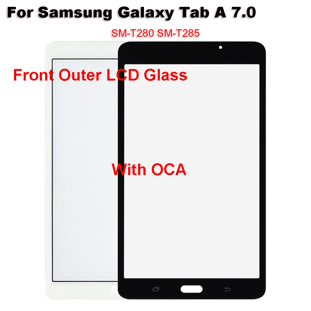 Para Samsung Galaxy Tab A 7.0 2016 SM-T280 T285 T280 T285 Painel Da Tela De Toque Tablet Frente Exterior Lente Vidro LCD
