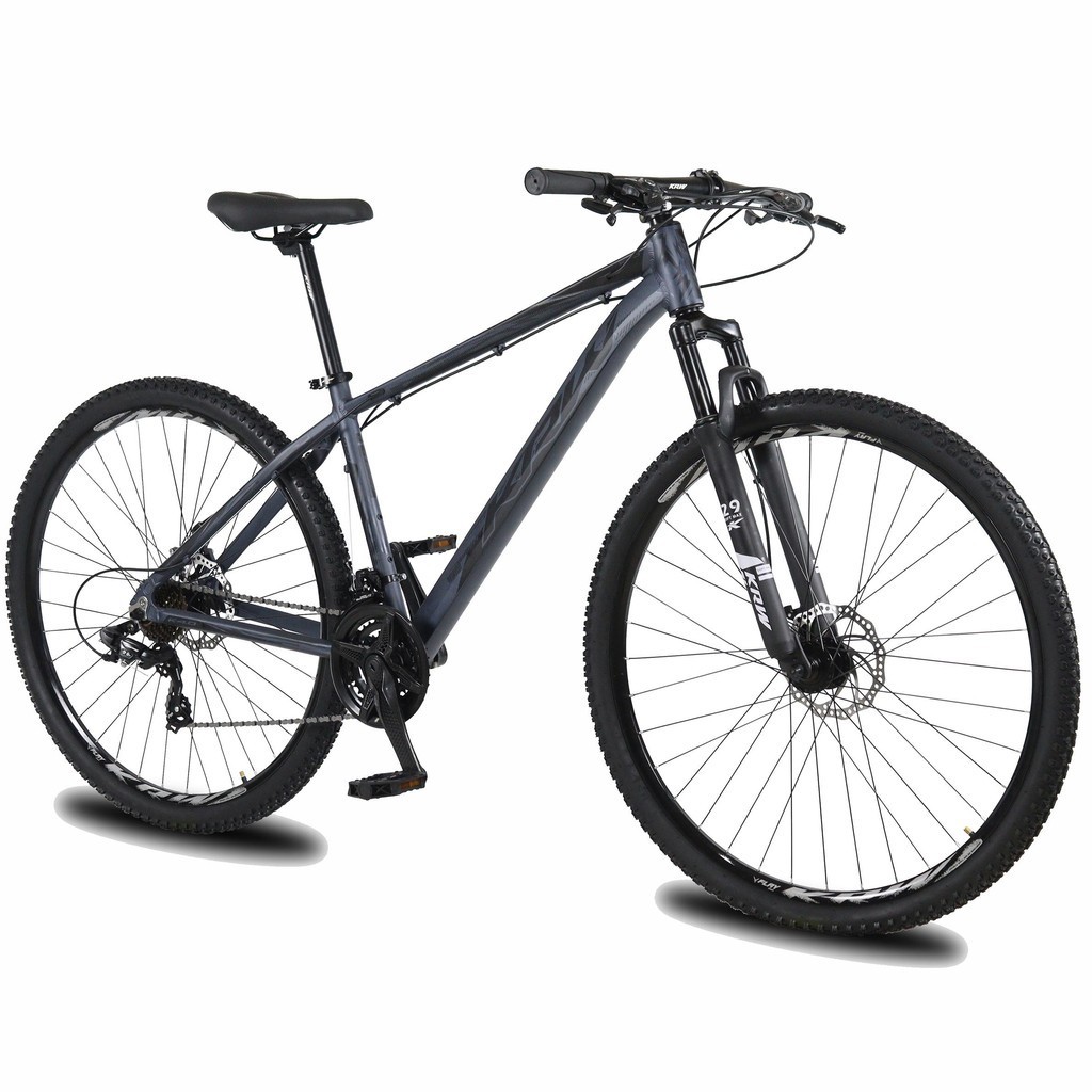 Bicicleta Aro 29 KRW Alumínio Shimano TZ 24 Velocidades Freio a Disco Suspensão Mountain Bike KR9 em Oferta na Shopee