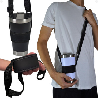 Kit Copo Termico com Alça Suporte Correia Ajustavel Pra Festas