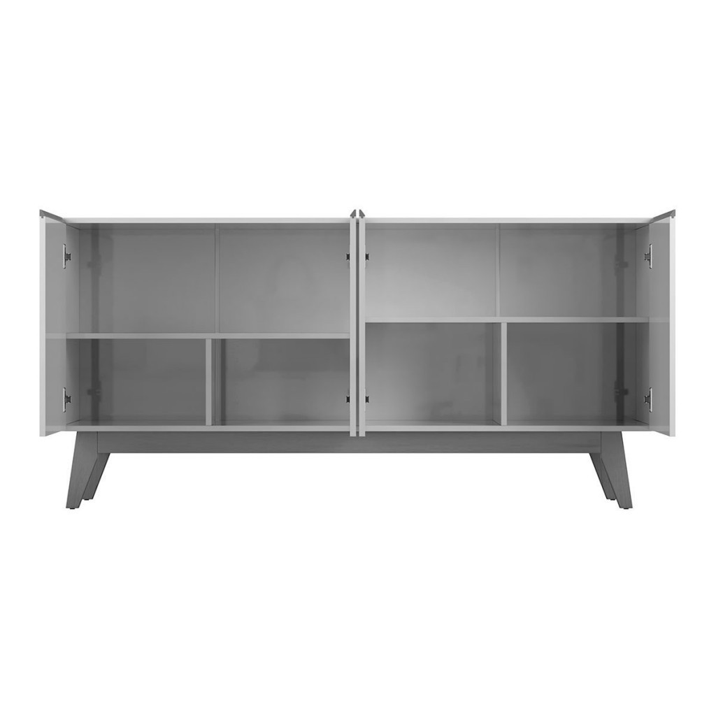 Detalhes do Balcão Buffet Ares Lux 4 Portas 2 Prateleiras Nature - Tebarrot