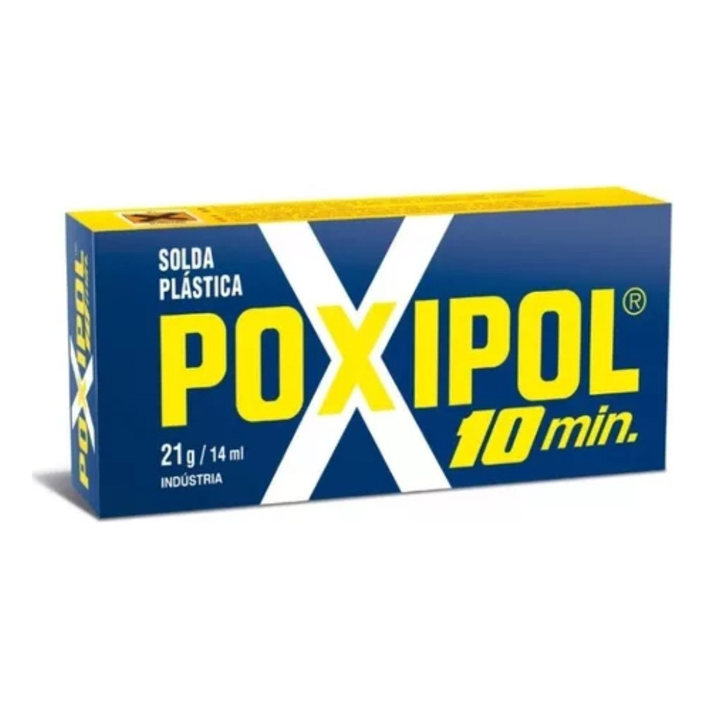 Cola Poxipol Solda Plástica Epoxi Cinza 21 Gr / 14ml