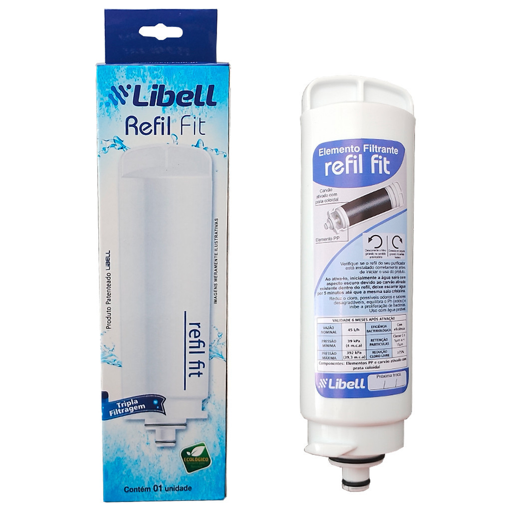 Refil Fit Original Para Purificador De Água Acquafit Libell em Oferta na Shopee