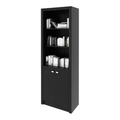 Armário Escritório com 2 Portas Multimóveis CR25020 Preto