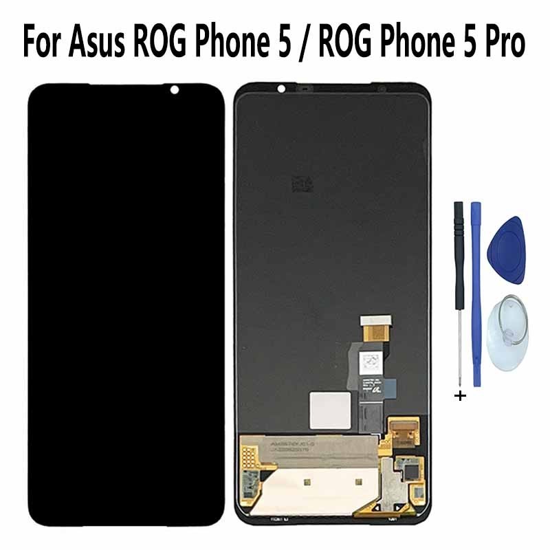 Para Asus ROG Phone 5S ZS676KS LCD Display Touch Screen Digitizer Assembly para Asus ROG Phone 5S Pro ZS676KS