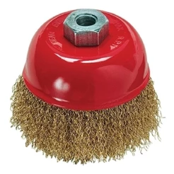 Escova De Aço Carbono Tipo Copo 125 Mm Rosca M14 Mtx