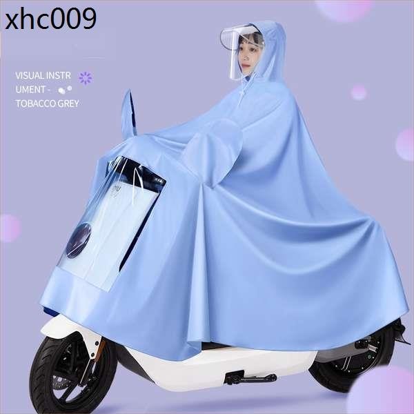 . Capa de chuva para veículos elétricos Capa de chuva única de corpo inteiro à prova de chuva Motocicleta Extra Grossa Dedicada Dupla Poncho à prova de chuva