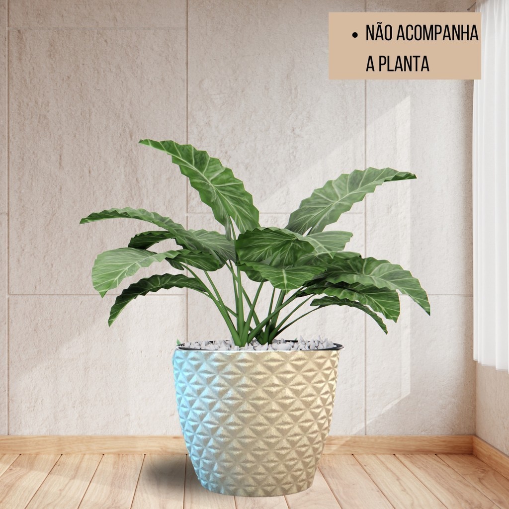 Vaso para Planta Decorativo em Polietileno Bojo Redondo Diamante N2 31x36