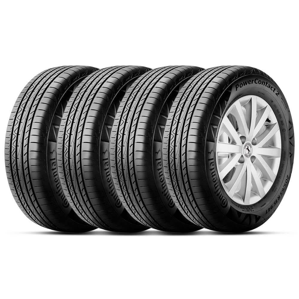 Kit 4 Pneu Continental Aro 15 205/65r15 94t Powercontact2 em Oferta na Shopee