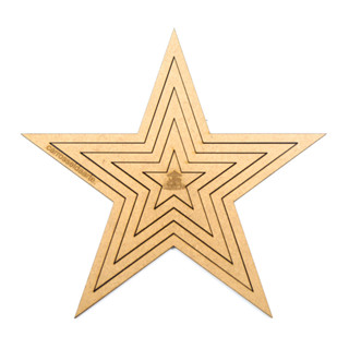Gabarito Estrela Ponta Fina MDF G004 em Oferta na Shopee