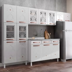 Cozinha de Aço Completa Mirage New 14 Portas 2 Gavetas